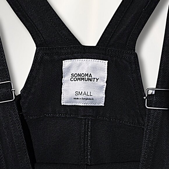 Sonoma Community Adult Unisex Short Overalls–Casual Denim Summer Outfit–Size S - Picture 5 of 11